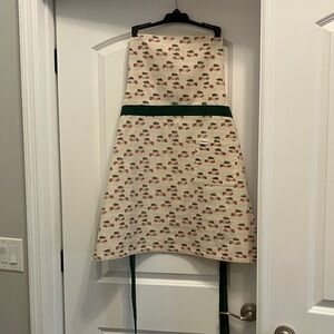 Christmas Car Print Apron Heavy Cotton Adult